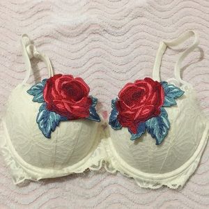Pink Rose Push Up Bra